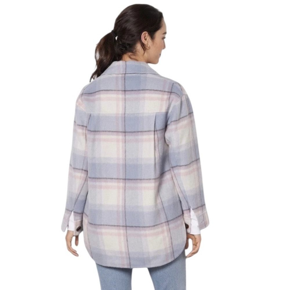 Rails - Connie Oversized Shacket in Junean Plaid Wool Blend Sz XXS - Picture 4 of 10